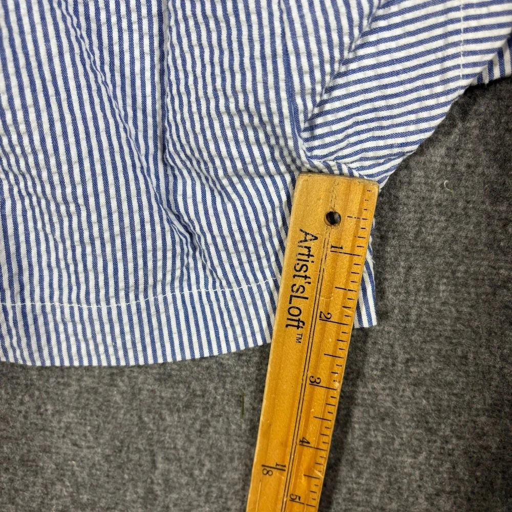 Funtasia Too Boys Sailor Seersucker Set Blue Stripe Anchor Buttons 4T 58200